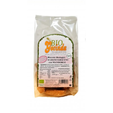 Biscotti Biologici di GRANO SARACENO E MANDORLE - BIO - 250 g